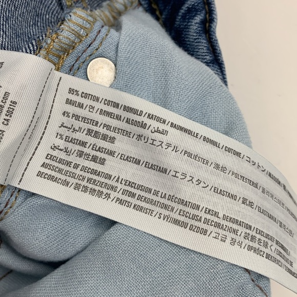 Hollister Skinny Denim Jean Shorts Epic Flex Size 30 Distressed Raw Hem Stretch - Picture 9 of 13